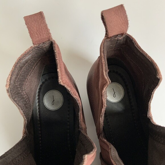 Journee Signature Dempsy Distressed Leather Bootie Burgundy Brown 8.5 - Picture 11 of 13